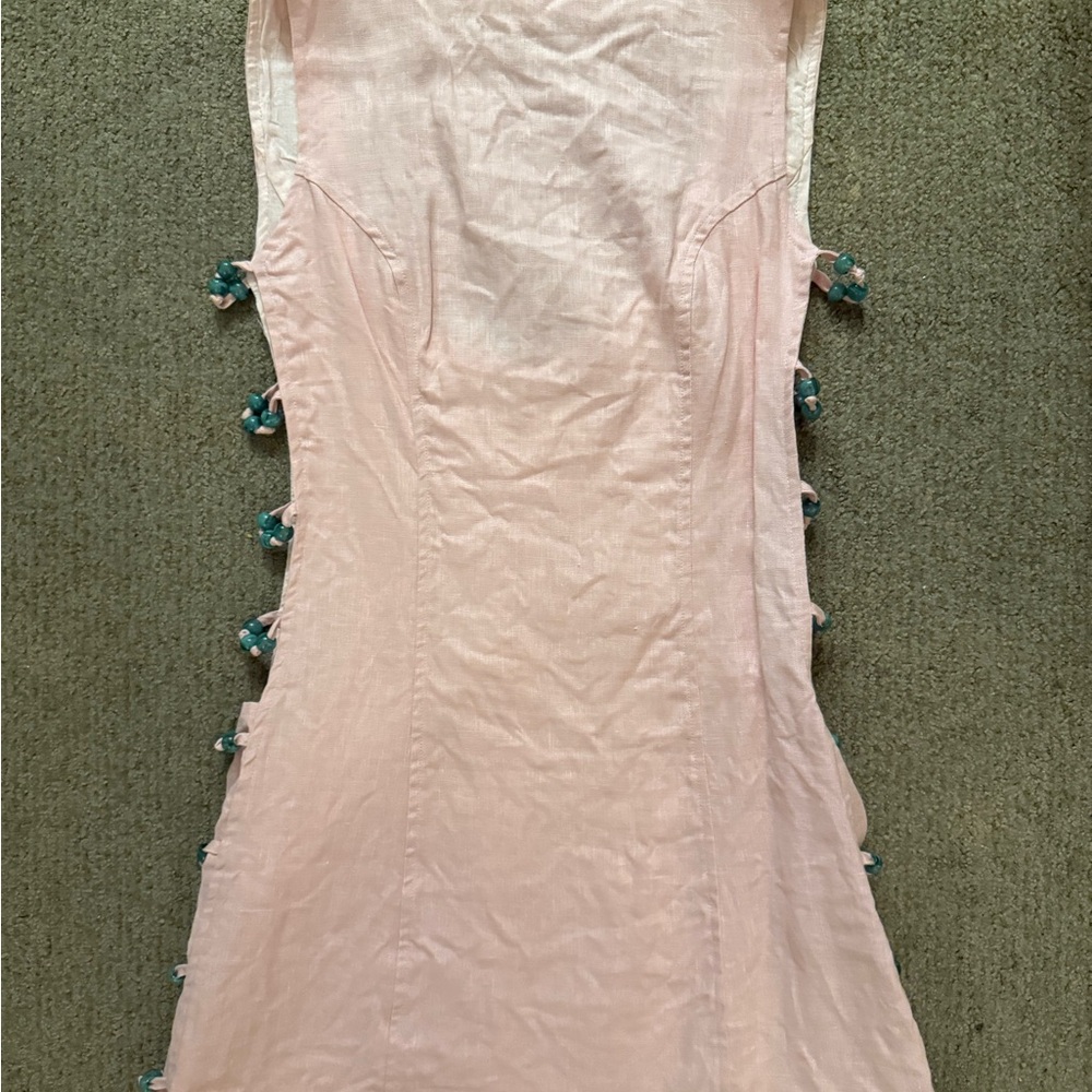 VRG GRL Tia Linen Mini Dress – Blush – Size 6